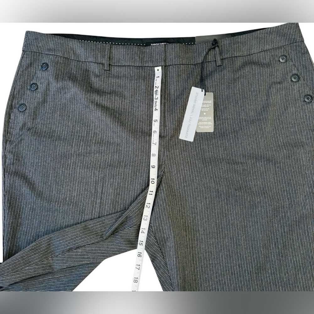 Penningtons, Pinstripe Dress Pants – Slightly Curvy Fit, Plus Size 28W, Gray - Picture 6 of 10